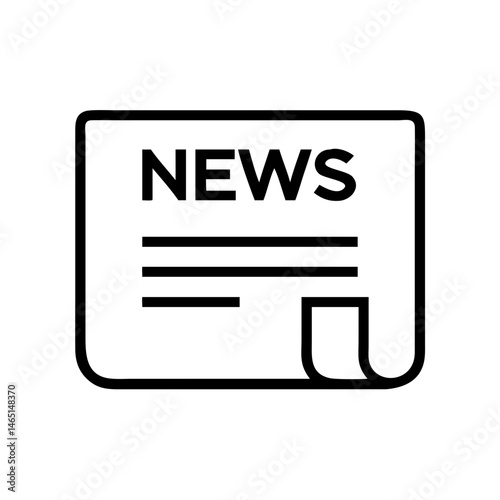 News Article Icon with Minimalistic Design  