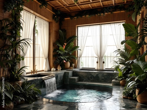 Modern and luxury spa bathroom design 