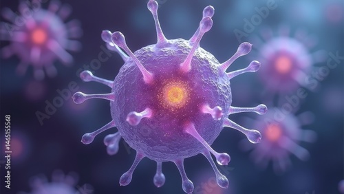 Schematic diagram of immune cell morphology