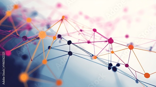 Abstract Digital Connection Lines and Dots Background