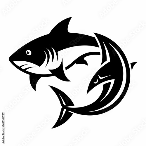 vector illustration of a shark