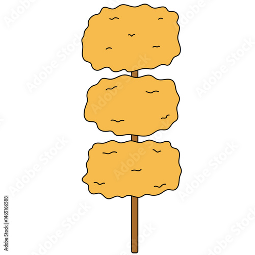 Fried food stick. Fast food snack