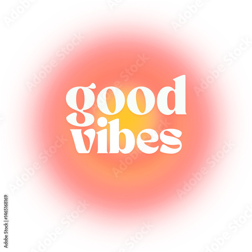 Good vibes aura round photo