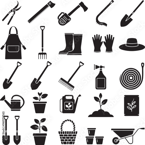 Blooming Garden Scene Silhouette

Gardener with Watering Can Vector Art

Floral Garden Under Sunlight Silhouette

Backyard Garden Tools Silhouette Design

Garden Fence and Flowers Vector Scene