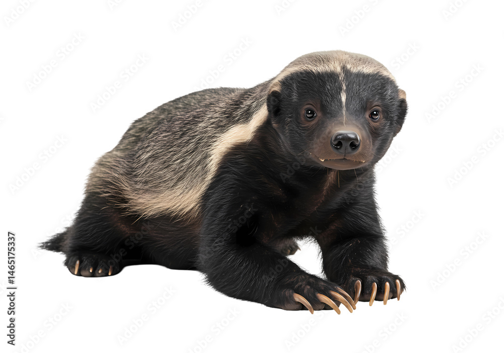 Honey Badger Stock Photo Wildlife Animal Image isolated on white background Honey Badger Stock Photo Wildlife Animal Image isolated on white background