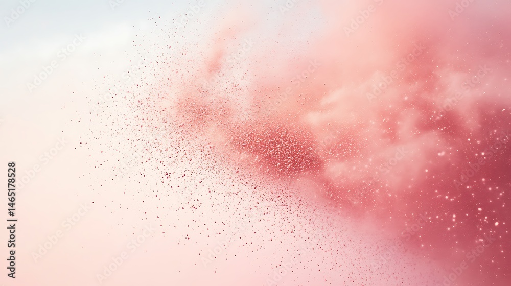 Fototapeta premium Abstract pink background with particles
