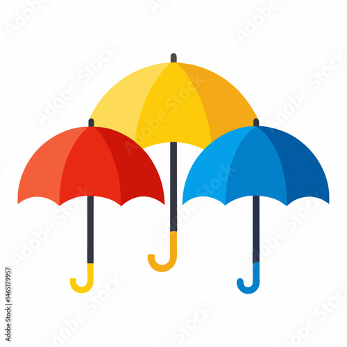colorful umbrella vector illustration