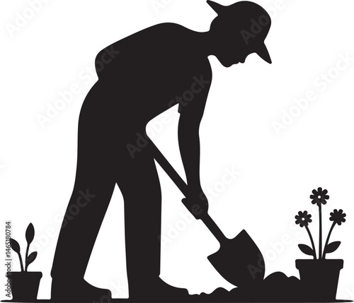 Blooming Garden Scene Silhouette

Gardener with Watering Can Vector Art

Floral Garden Under Sunlight Silhouette

Backyard Garden Tools Silhouette Design

Garden Fence and Flowers Vector Scene