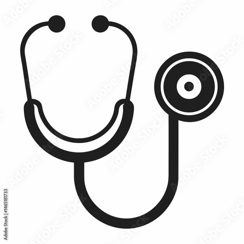 stethoscope on white background