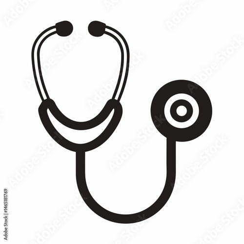 stethoscope on white background