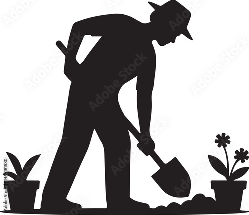 Blooming Garden Scene Silhouette

Gardener with Watering Can Vector Art

Floral Garden Under Sunlight Silhouette

Backyard Garden Tools Silhouette Design

Garden Fence and Flowers Vector Scene