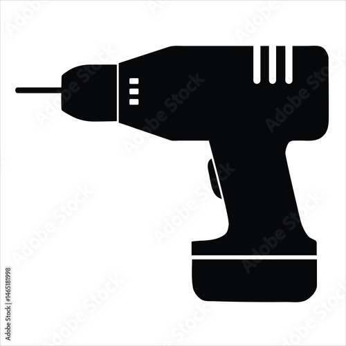 electric drill isolated on white