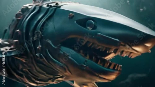 Wallpaper Mural Shark robo humanoid, ai generative Torontodigital.ca