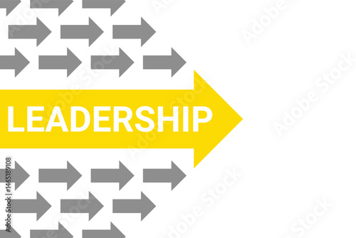 Leadership arrow on a transparent background