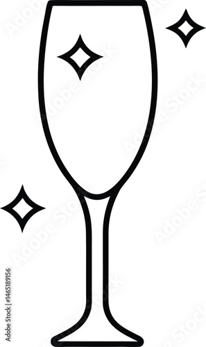 glass of champagne vector