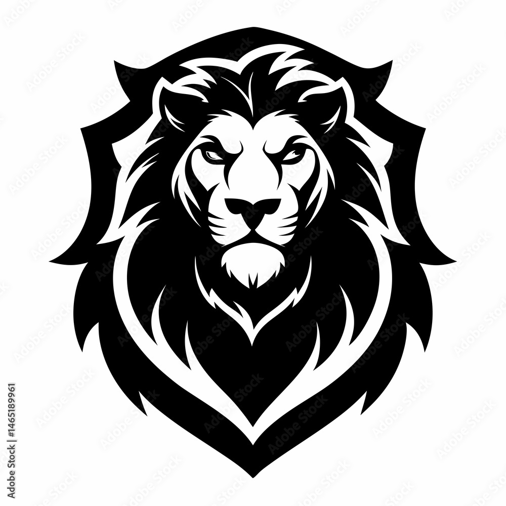 Obraz premium lion head vector 