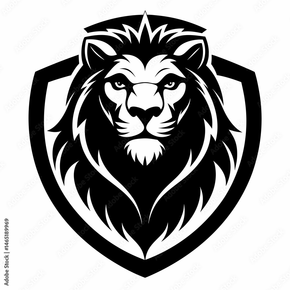 Obraz premium lion head vector