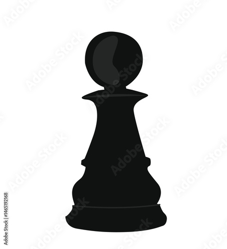 Chess black pawn piece. chess pieces