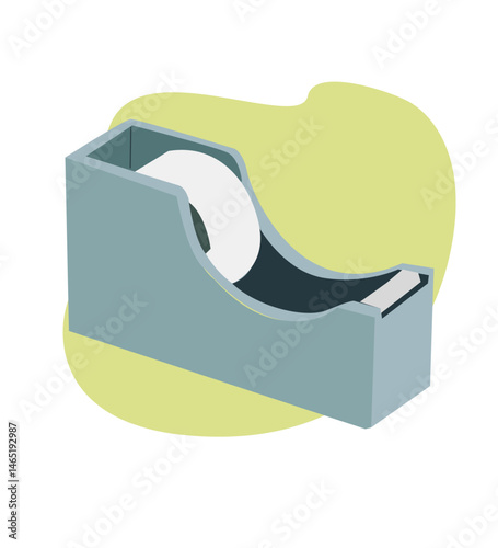 tape dispenser. Illustration of a tape dispenser