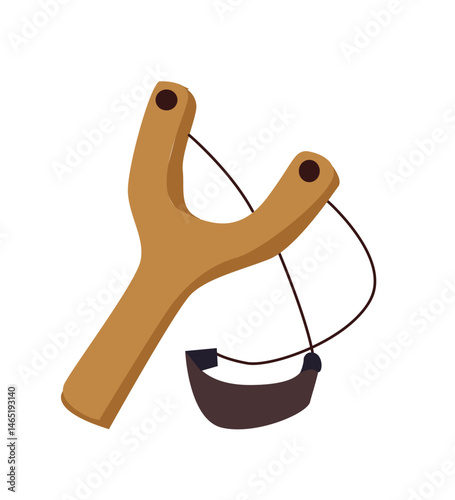  illustration homemade wooden slingshot weapon