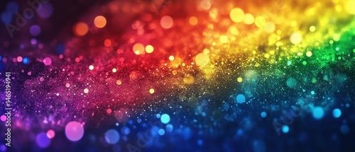 Shine colorful rainbow light. LGBT pride gender equality wallpaper. Generative AI technology.