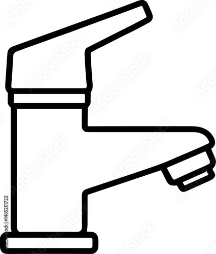 Modern faucet design outlined for plumbing and home improvement  