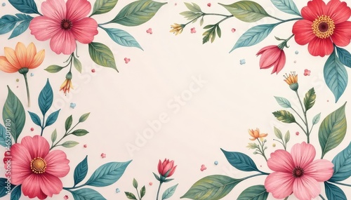 Wallpaper Mural Subtle floral pattern within a geometric grid, pastel tones, print, art Torontodigital.ca