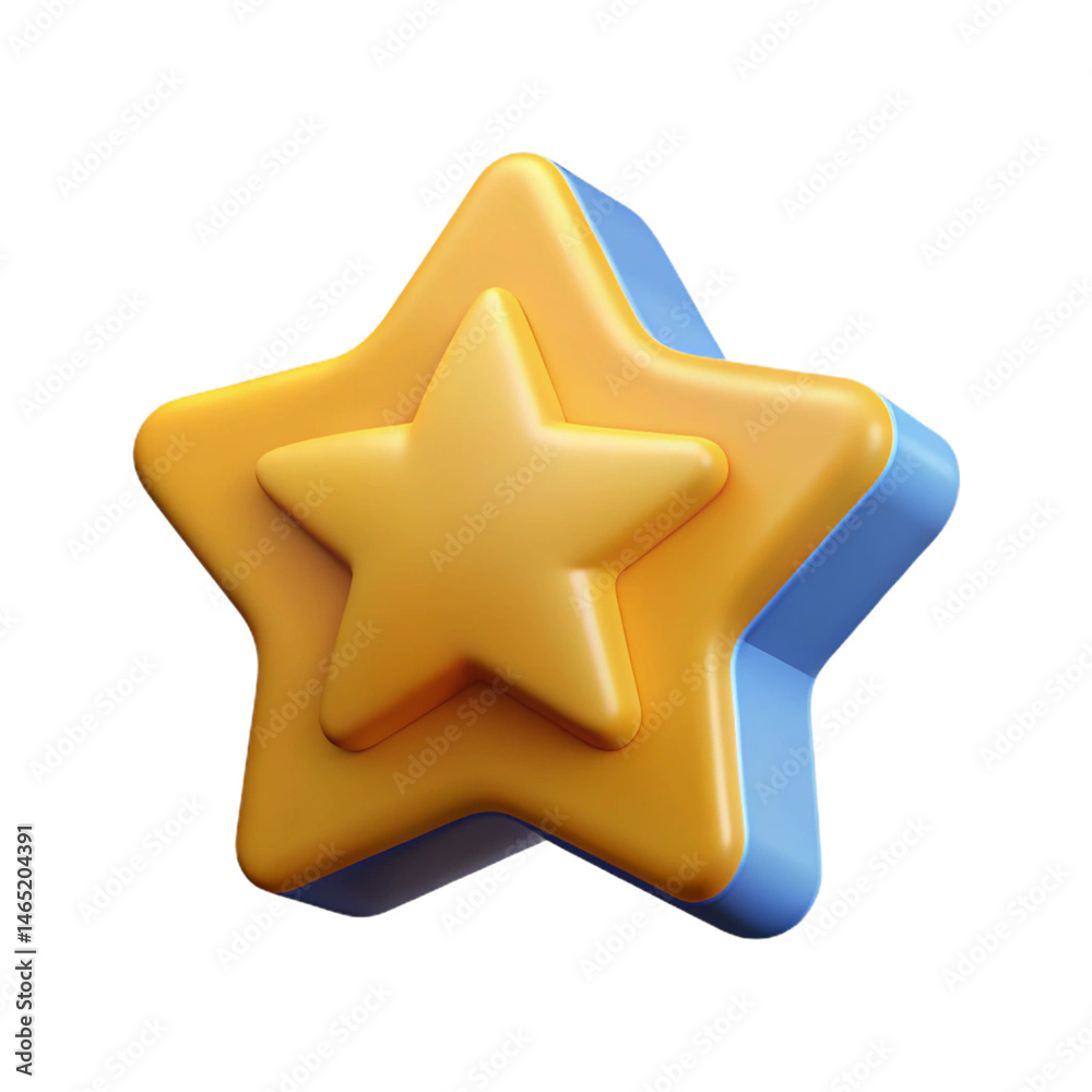 Star rating 3D icon isolated on a transparent background symbolizing reviews and feedback Star rating 3D icon isolated on a transparent background symbolizing reviews and feedback