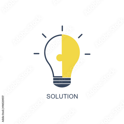 Bulb And Solution Icon Vector Design.