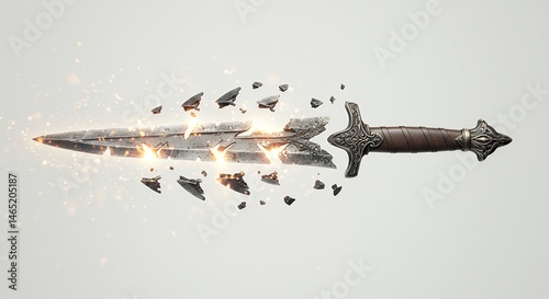 Sword fragmentation graphic design