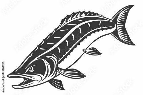 bichir sihouette black vector