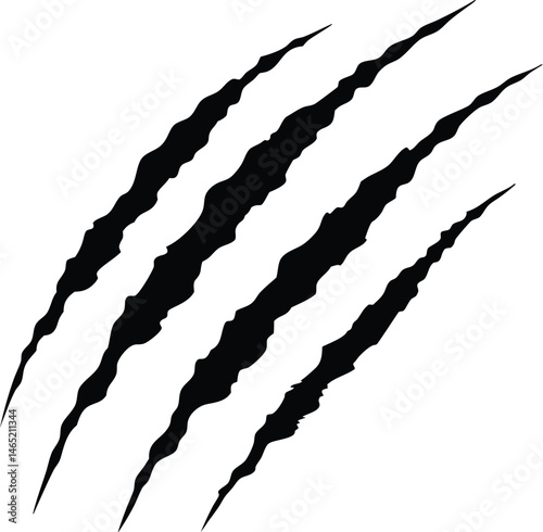 Animal Claw scratches mark silhouette vector, tiger scratches signs, cat scratches signs, dog scratches signs, bear scratches signs, lion scratches signs