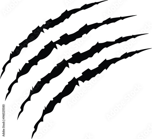 Animal Claw scratches mark silhouette vector, tiger scratches signs, cat scratches signs, dog scratches signs, bear scratches signs, lion scratches signs