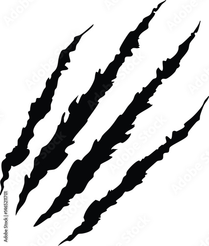 Animal Claw scratches mark silhouette vector, tiger scratches signs, cat scratches signs, dog scratches signs, bear scratches signs, lion scratches signs