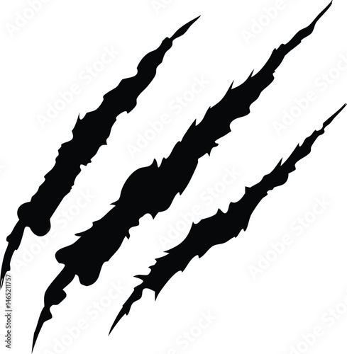 Animal Claw scratches mark silhouette vector, tiger scratches signs, cat scratches signs, dog scratches signs, bear scratches signs, lion scratches signs