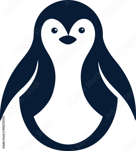 Adorable Penguin Illustration  Simple, Cute, and Vector-Ready Design