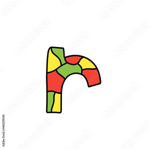 vector stain mosaic letters