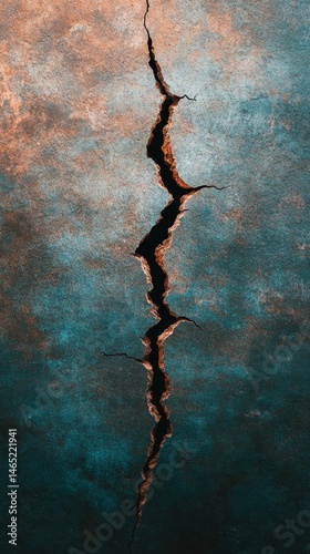 Crack in Building Foundation Urban Area Photography Indoor Close-up Structural Integrity