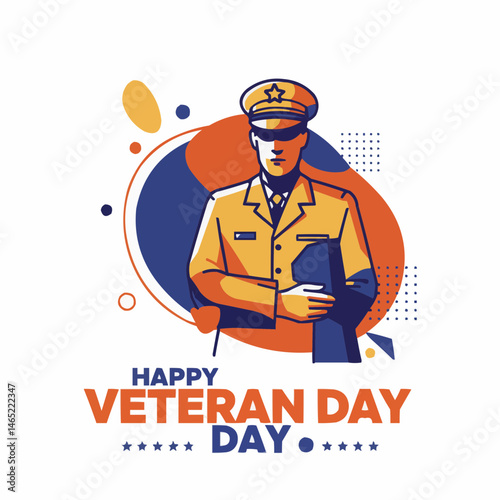 A respectful illustration to honor veterans and celebrate Veteran's Day