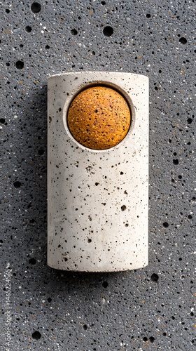 Vertical Speckled Concrete Texture with Circular White Cylinder