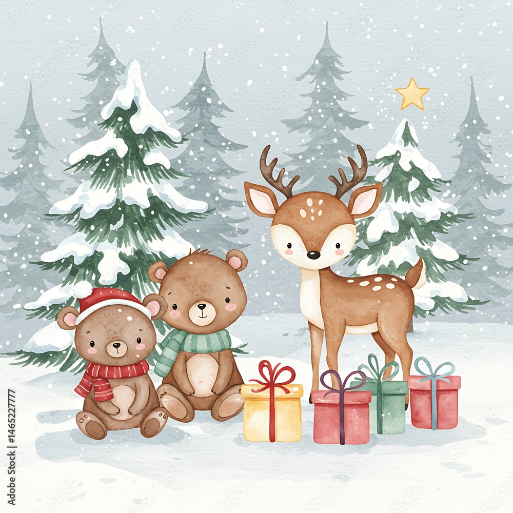 Naklejka premium Winter's Gentle Gifts