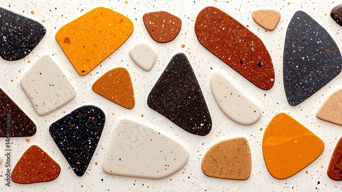 Warm Terrazzo Texture with Small Speckles