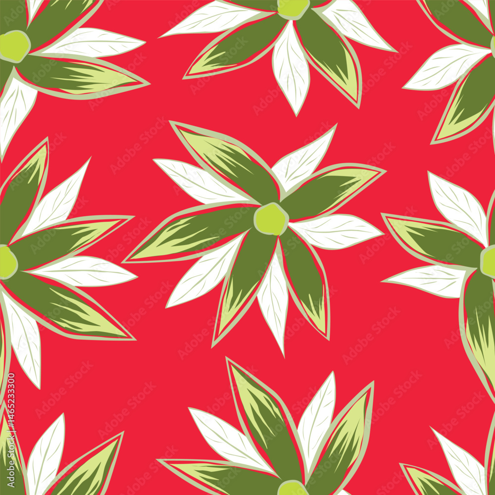 Fototapeta premium seamless pattern with leaves