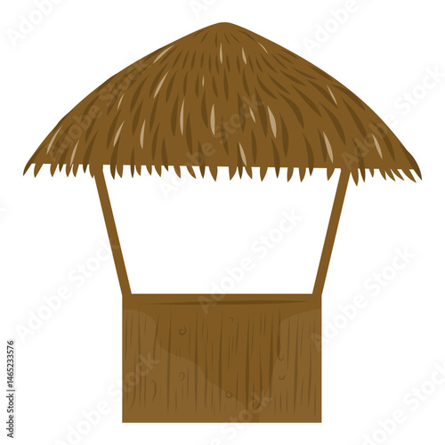 Summer beach pub vector illustration. Vector cartoon illustration of tropical bar