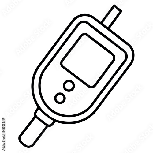Minimalist diabetes monitor – thin line blood test equipment