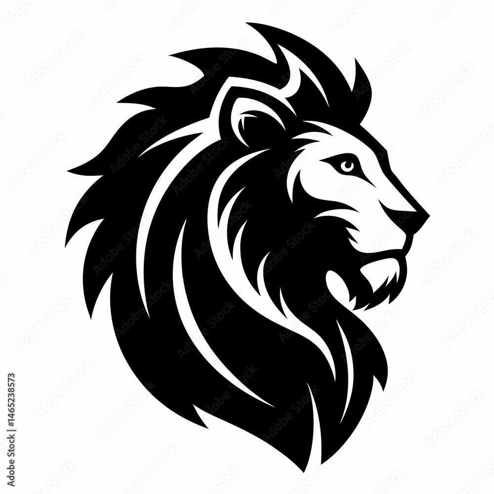 Fototapeta premium lion head vector 
