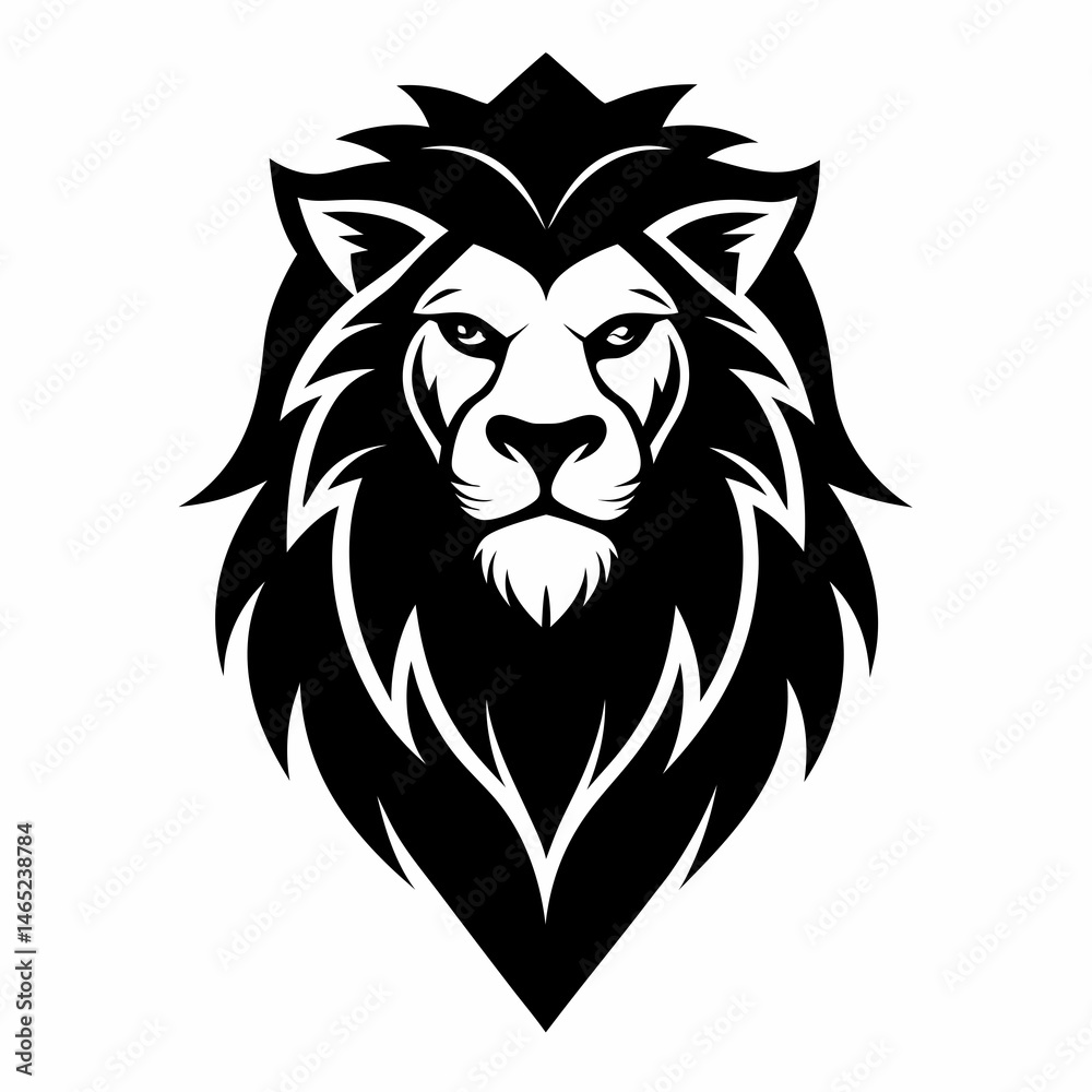 Fototapeta premium lion head vector 