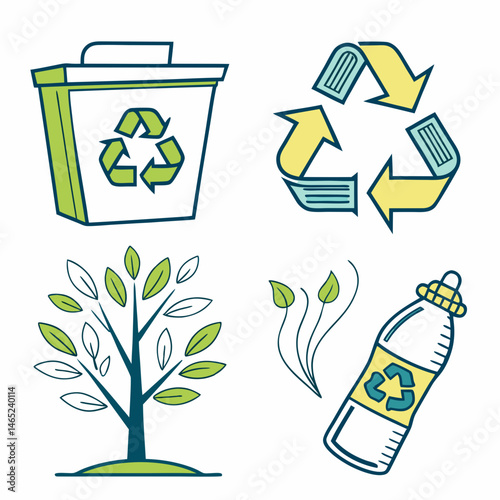 recycle bin with recycle symbol