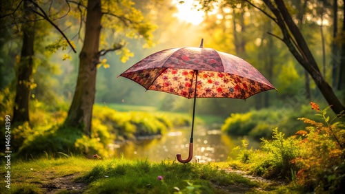 Wallpaper Mural umbrella in autumn park Torontodigital.ca