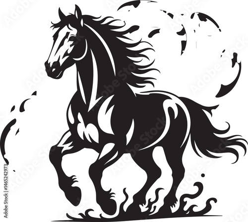 Wild Galloping Horse Silhouette

Majestic Standing Horse Vector Design

Horse Rider in Action Silhouette

Elegant Horse Head Line Art

Running Stallion in the Wind Silhouette